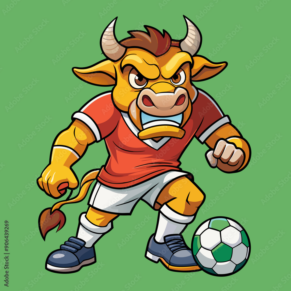 Naklejka premium bull angry bull maskot cartoon illustration