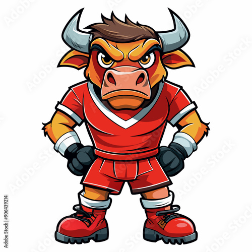 bull angry bull maskot cartoon illustration