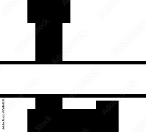 L Sport Monogram Name Split Letter Font