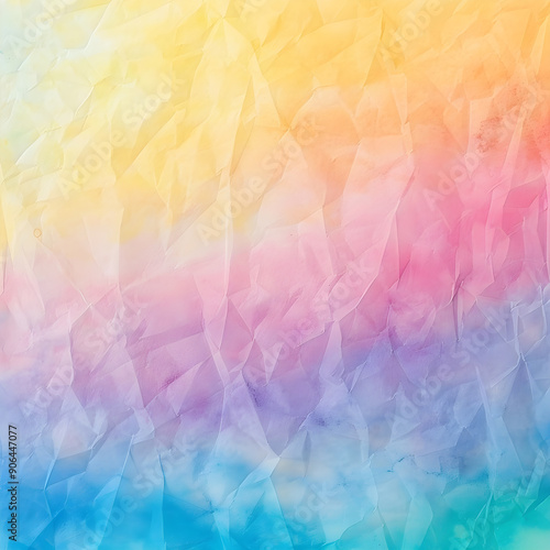 Vibrant and colorful crumpled paper background, featuring a beautiful rainbow gradient