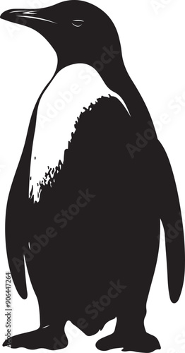 Penguin Silhouette Vector Illustration photo