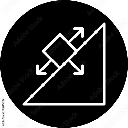 Friction Vector Line White Circle Black