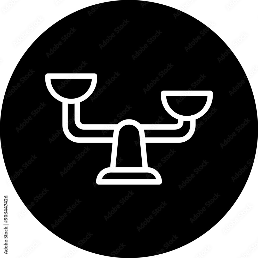Unbalanced Vector Line White Circle Black Unbalanced Vector Line White Circle Black