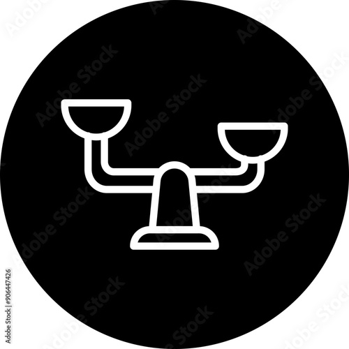 Unbalanced Vector Line White Circle Black