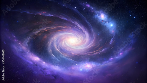 Spiral Galaxy in Space with Vibrant Colors   © OlgaNeuroArt