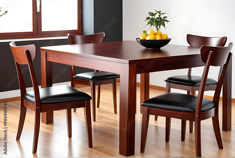 wooden dining table chairs isolated white background high resolution high details vibrant wooden dining table chairs isolated white background high resolution high details vibrant