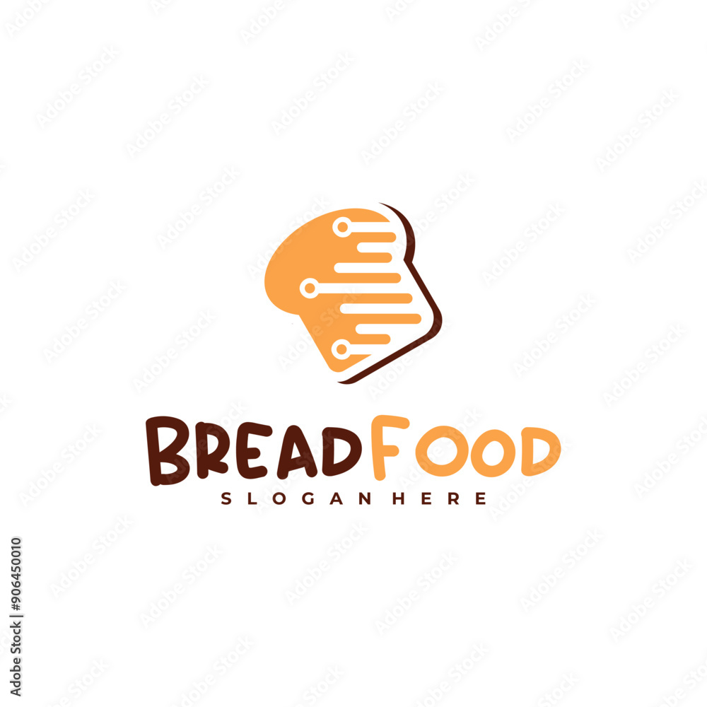 Bread tech logo vector template, Creative tech bread logo design concepts Bread tech logo vector template, Creative tech bread logo design concepts