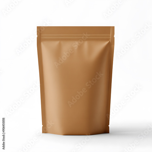 Pouch bag mockup isolated on white background