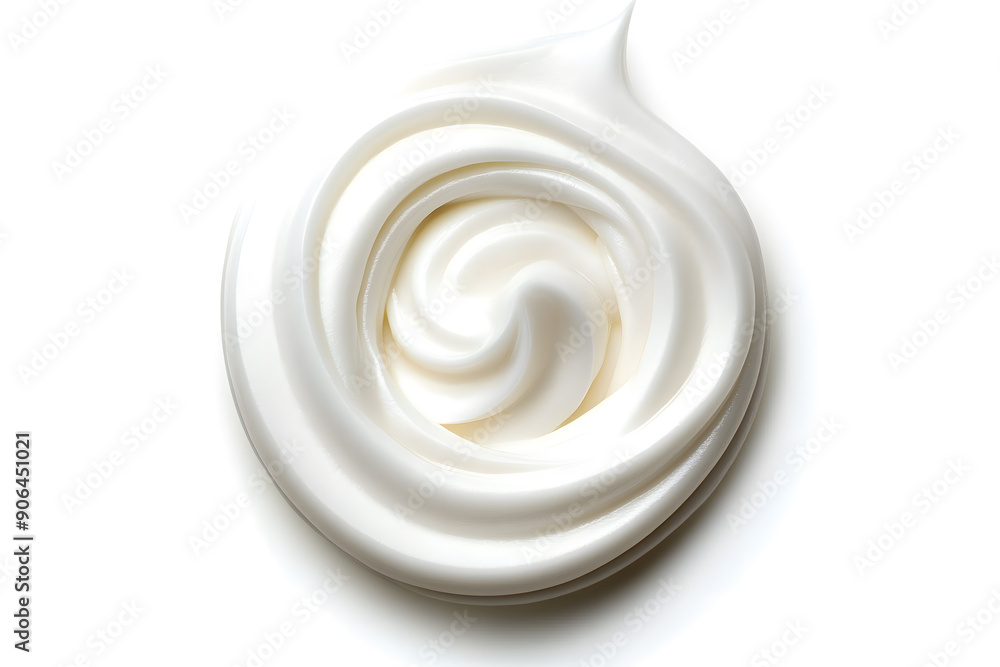 White gel cream smear isolated on white background White gel cream smear isolated on white background
