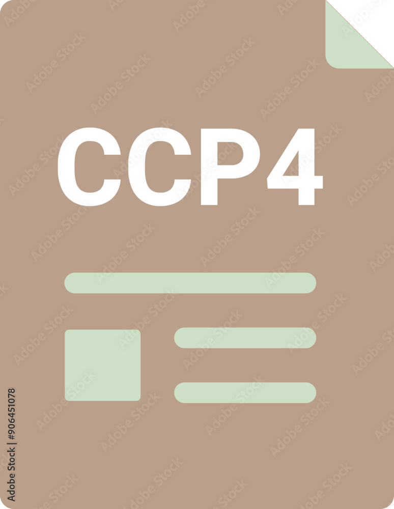 CCP4  file icon with symbols