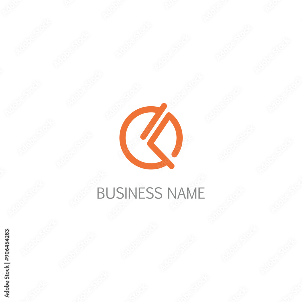 Round line abstract business logo Round line abstract business logo
