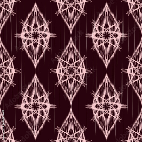 Ikat embroidery ethnic oriental pattern traditional.Aztec geometric art ornament print.Design for carpet, cover.wallpaper, wrapping, fabric, clothing