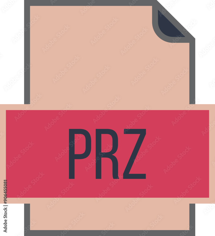 PRZ File icon fill and outline crisp corners PRZ File icon fill and outline crisp corners