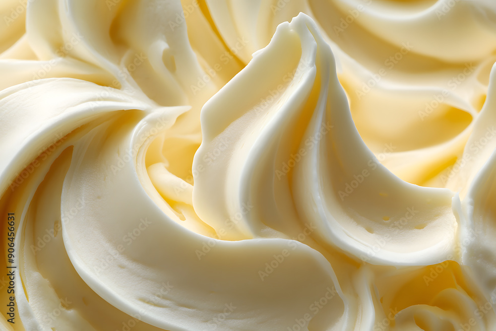 Soft whipped butter textured background. Creamy surface and texture is swirled and mixed Soft whipped butter textured background. Creamy surface and texture is swirled and mixed
