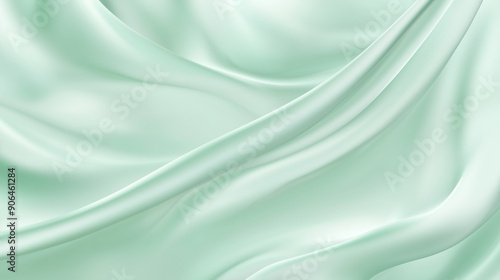 Wallpaper Mural Mint Green Silk Fabric Background With Soft Waves And Texture Torontodigital.ca