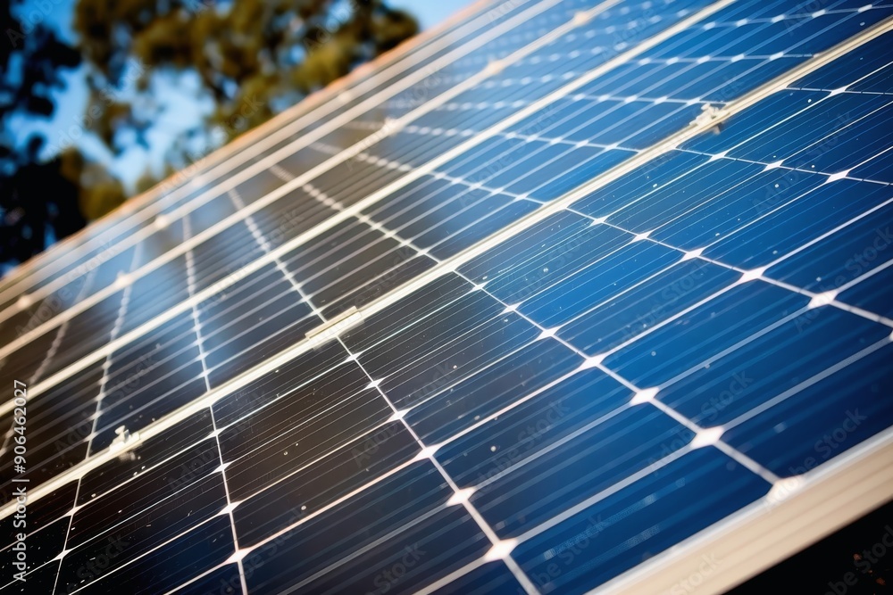 A close up shot of solar panels on a rooftop emphasizing sustainable and energy-efficient design. A close up shot of solar panels on a rooftop emphasizing sustainable and energy-efficient design.