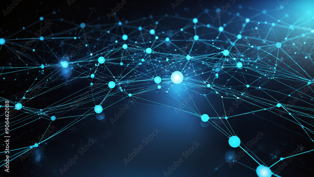 Abstract Blue Technology Network Background, Internet Line Illustrations with dots and wavy texture
Abstract Blue Technology Network Background, Internet Line Illustrations with dots and wavy texture