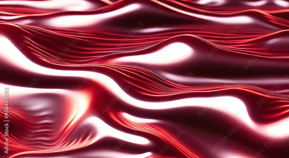 Abstract Deep Red Metal Loops Abstract Deep Red Metal Loops
