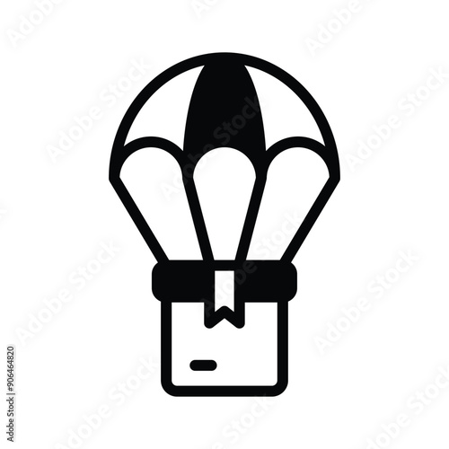 Experience aerial delivery with our icon for efficient transportation of goods.