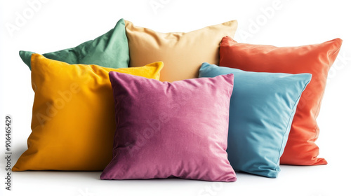 Cozy indoor setting withcolorful soft pillows,
 photo