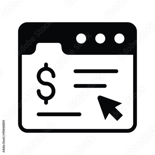 Maximise engagement with the pay-per-click icon for targeted advertising strategies.