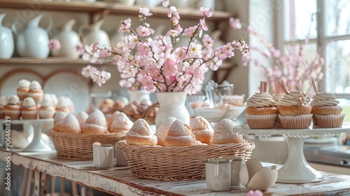 Wallpaper Mural The design is themed Easter, the atmosphere is beautiful and the food is delicious. Generative AI. Torontodigital.ca