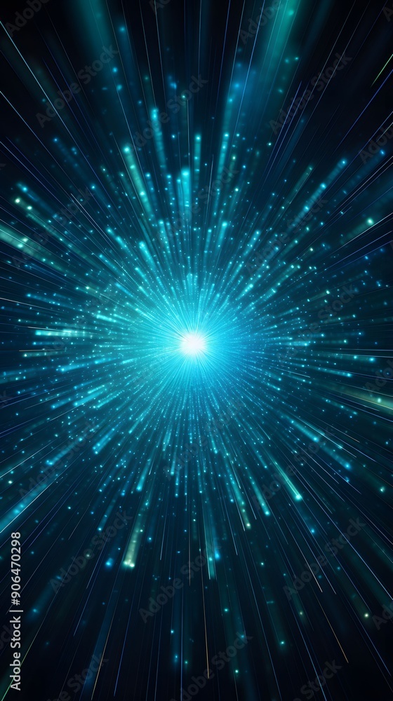 Naklejka premium Technology circle neon glowing abstract graphic poster background