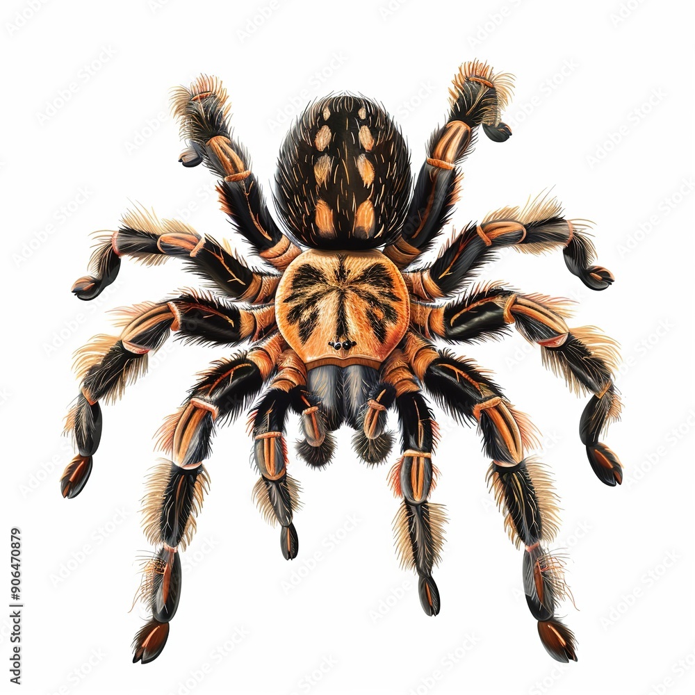 Tarantula Tropical animal fashion cartoon isolated whitebackground 16:9 Tarantula Tropical animal fashion cartoon isolated whitebackground 16:9