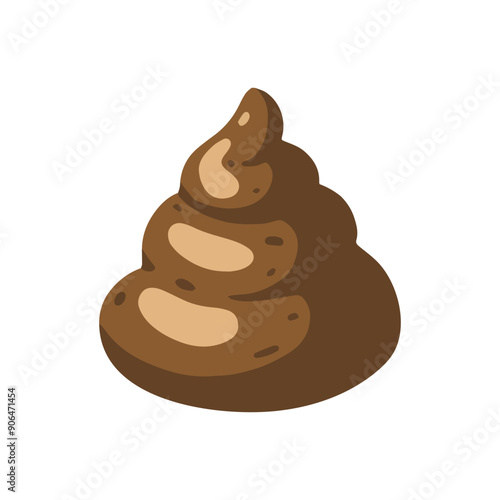 A pile of shit or feces or bullshit concept. Cartoon drawing vector illustration