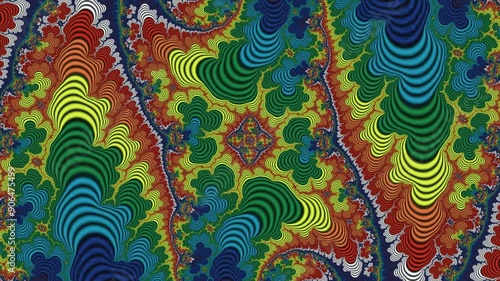 Wallpaper Mural Journey through a multicolored fractal in 4k resolution Torontodigital.ca