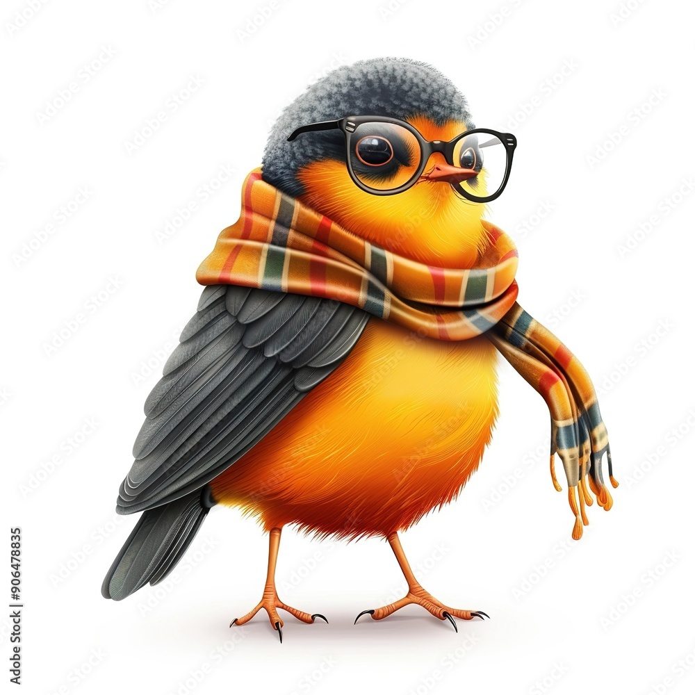 Warbler Smart Casual animal fashion cartoon isolated whitebackground 16:9 Warbler Smart Casual animal fashion cartoon isolated whitebackground 16:9
