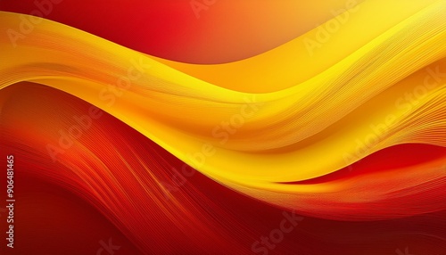 Red and yellow abstract background with soft lines