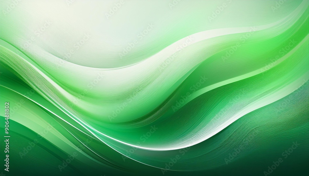 Green and white abstract background with soft lines Green and white abstract background with soft lines