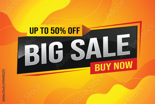 Big sale buy now poster banner graphic design icon logo sign symbol social media website coupon Banner design template for marketing. Special offer promotion retail

