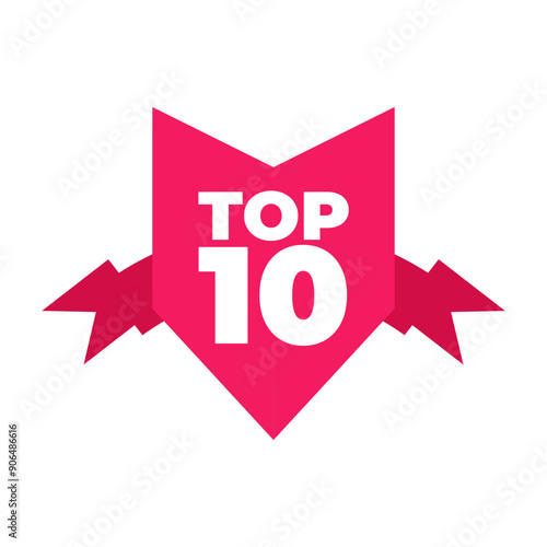 Top 10, best ten list. Vector Illustration