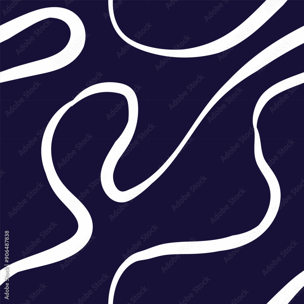 Obraz premium Seamless abstract pattern with squiggles and scribbles. Weaved curved lines. Chaotic ink scribbles decorative texture. Messy doodles, wavy and curly lines.