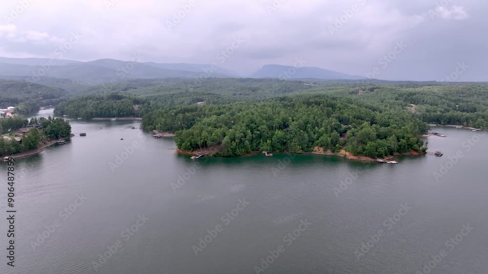 lake james nc with table rock in background lake james nc with table rock in background