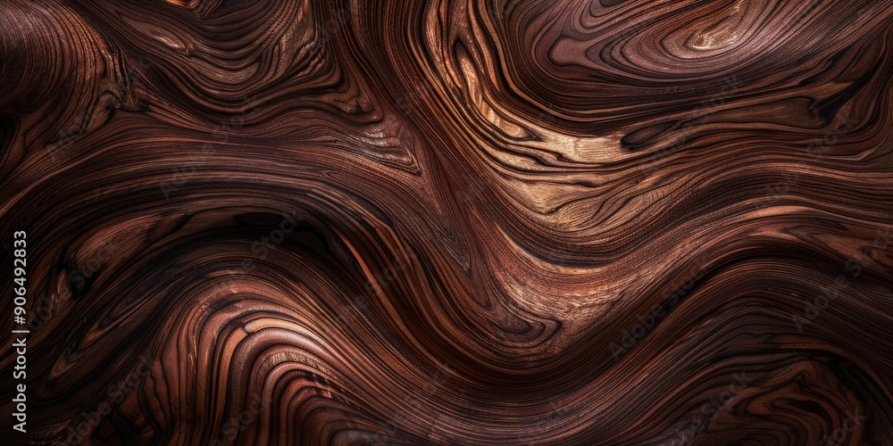 Wavy dark brown wooden texture background. Wavy dark brown wooden texture background.