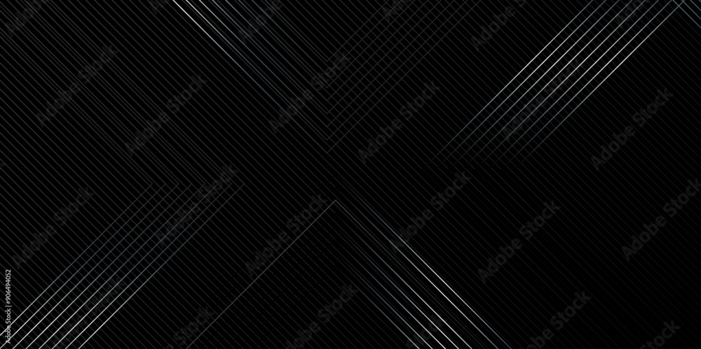 Abstract grey lines on black background with luxury shapes square background. Modern pattern elegant gray line template background. Vector black abstract background lines striped metallic concept. Abstract grey lines on black background with luxury shapes square background. Modern pattern elegant gray line template background. Vector black abstract background lines striped metallic concept.