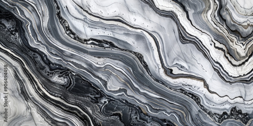 Abstract black and white wavy marble stone texture. Abstract black and white wavy marble stone texture.