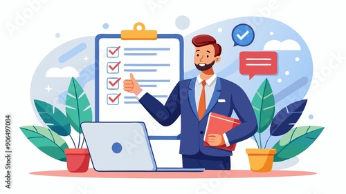 A businessman using online tools. The design emphasizes the ability of these assessments to provide richer data than traditional methods, leading to a more comprehensive understanding