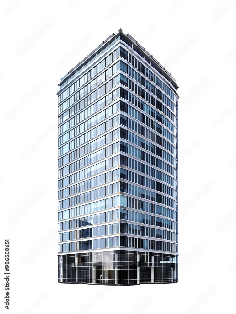 Tall modern office building isolated on transparent or white background Tall modern office building isolated on transparent or white background