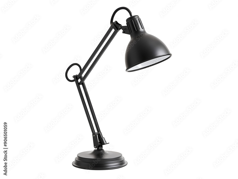 Black desk lamp isolated on transparent or white background Black desk lamp isolated on transparent or white background