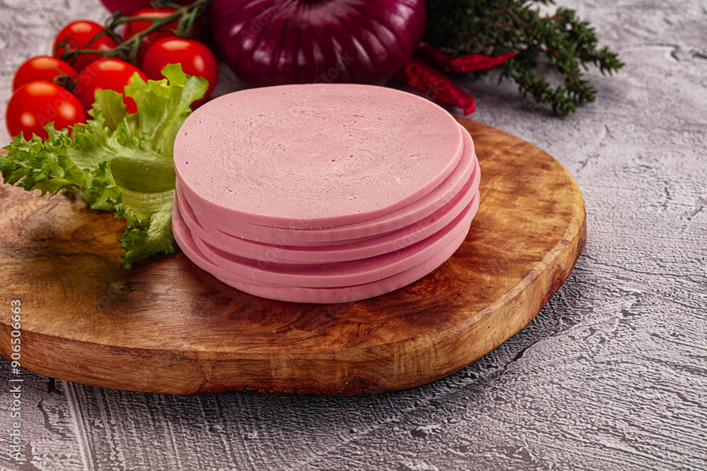 Boiled pork sliced sausage stack Boiled pork sliced sausage stack