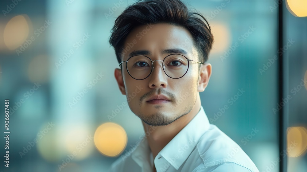 Fototapeta premium Manager with financial planning tools, desk setup, budgeting