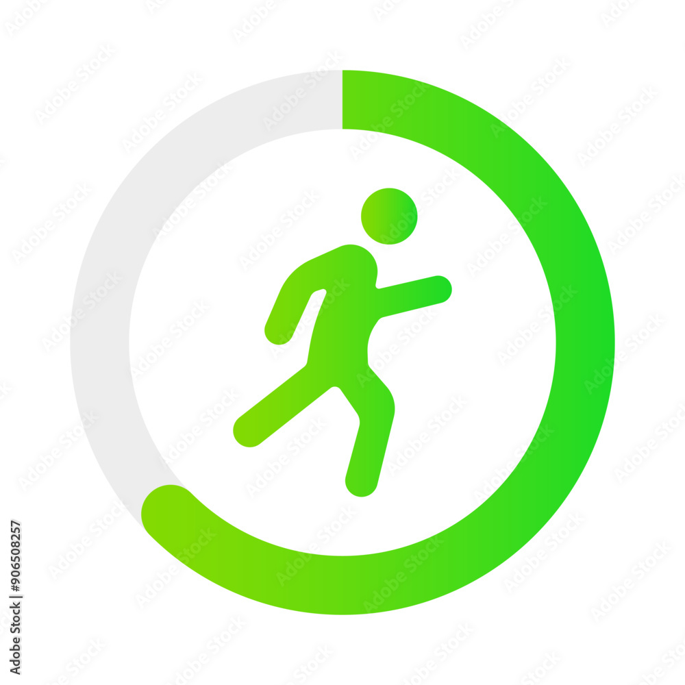 Activity ring. Mobility, person, fitness, active lifestyle, sport, number of steps, burn calories, workout, run, jogging, movement, count, green, physical, training, gym, sports ground. Vector Activity ring. Mobility, person, fitness, active lifestyle, sport, number of steps, burn calories, workout, run, jogging, movement, count, green, physical, training, gym, sports ground. Vector