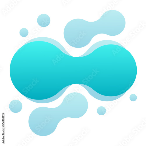 Light blue fluid. Water, liquid, drops, hydration, water balance, substance, gaseous, aerial, air, molecule, chemistry, laboratory research, science, make experiments, medicine, medicament, healthcare