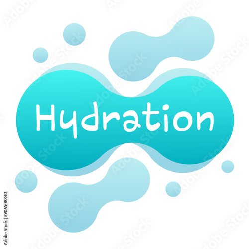 Hydration. Light blue fluid. Water, liquid, drops, water balance, substance, gaseous, aerial, air, molecule, chemistry, laboratory research, science, make experiments, medicine, medicament, healthcare