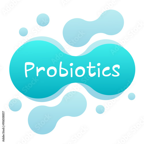 Probiotics. Light blue fluid. Digestion, intestinal microflora, immunity. Liquid, drops, water balance, hydration, substance, molecule, science, experiment, medicine, medicament, healthcare