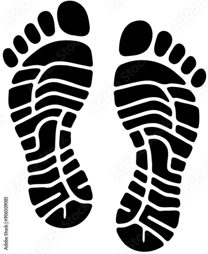 foot print on white